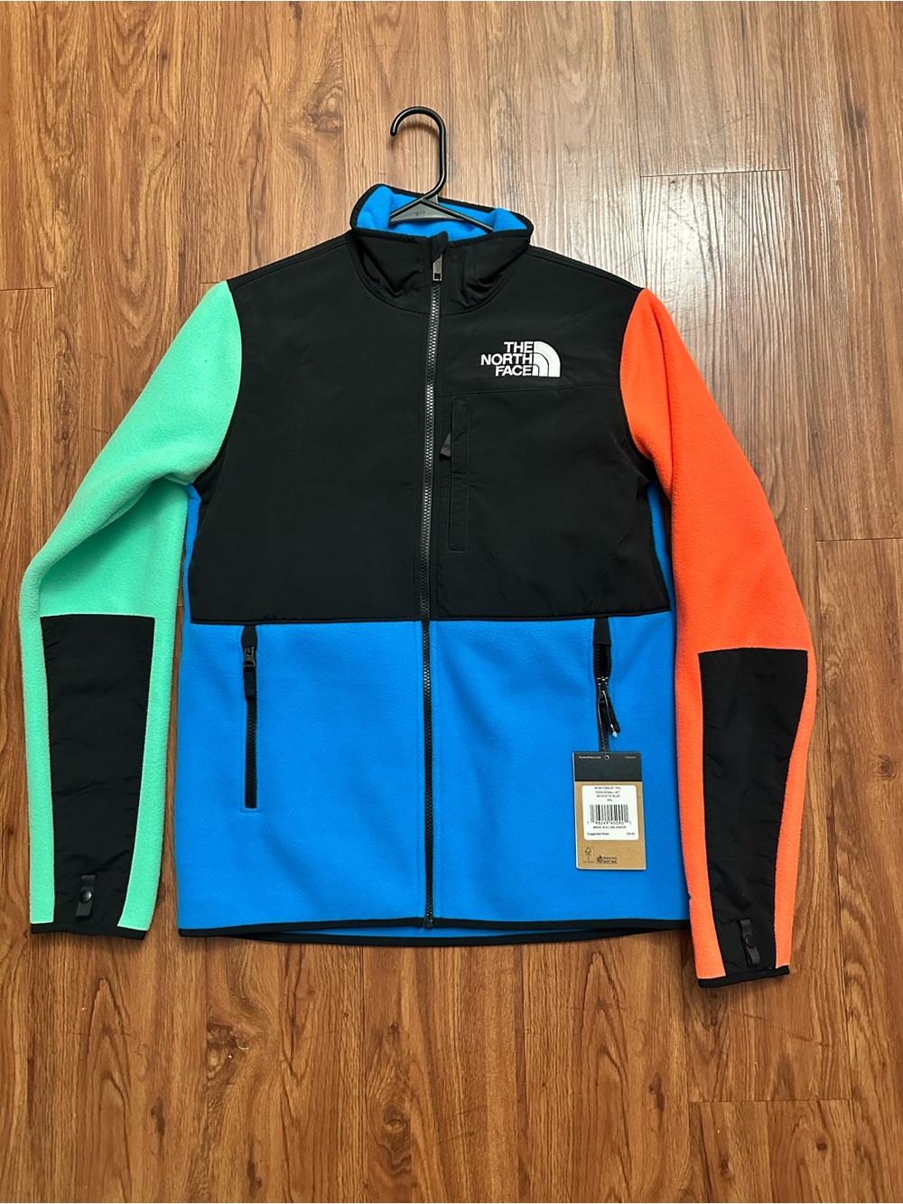 The North Face Colorblock Lightweight Fleece Jacket - Black/Blue/Green/Orange